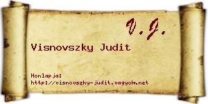 Visnovszky Judit névjegykártya