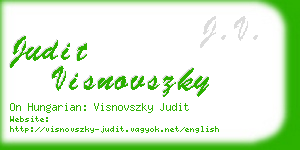 judit visnovszky business card